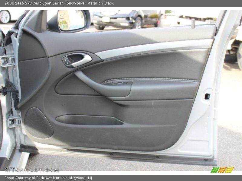 Snow Silver Metallic / Black 2008 Saab 9-3 Aero Sport Sedan