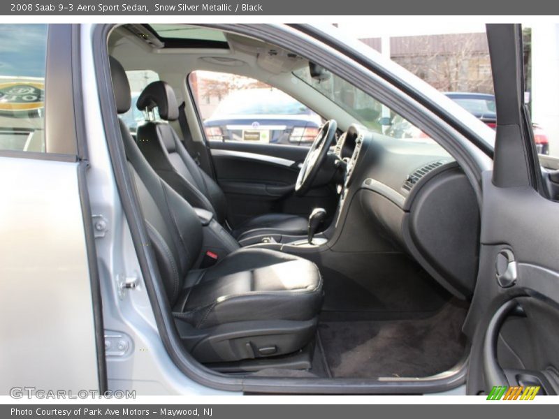 Snow Silver Metallic / Black 2008 Saab 9-3 Aero Sport Sedan
