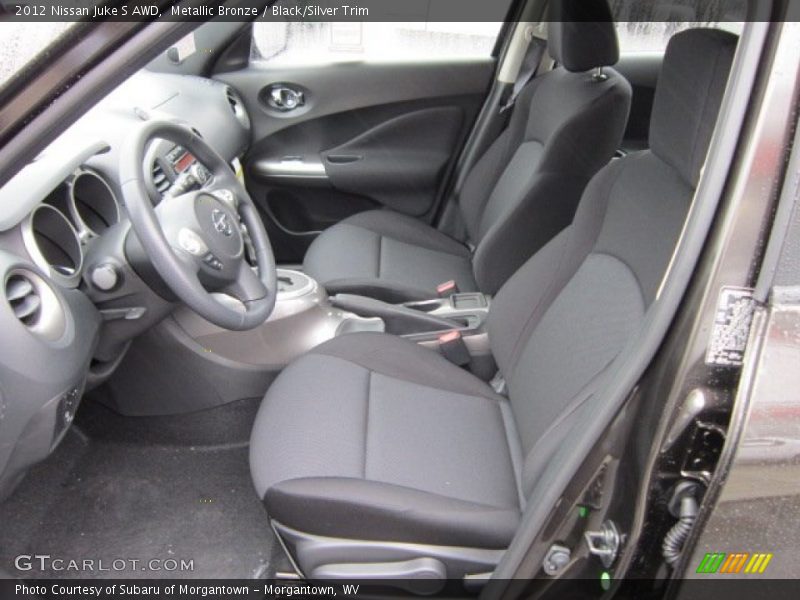  2012 Juke S AWD Black/Silver Trim Interior