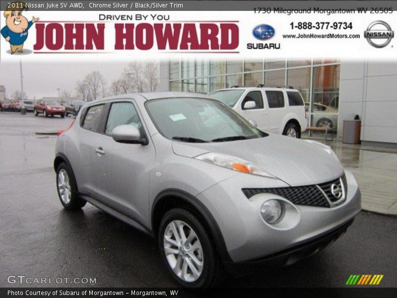 Chrome Silver / Black/Silver Trim 2011 Nissan Juke SV AWD