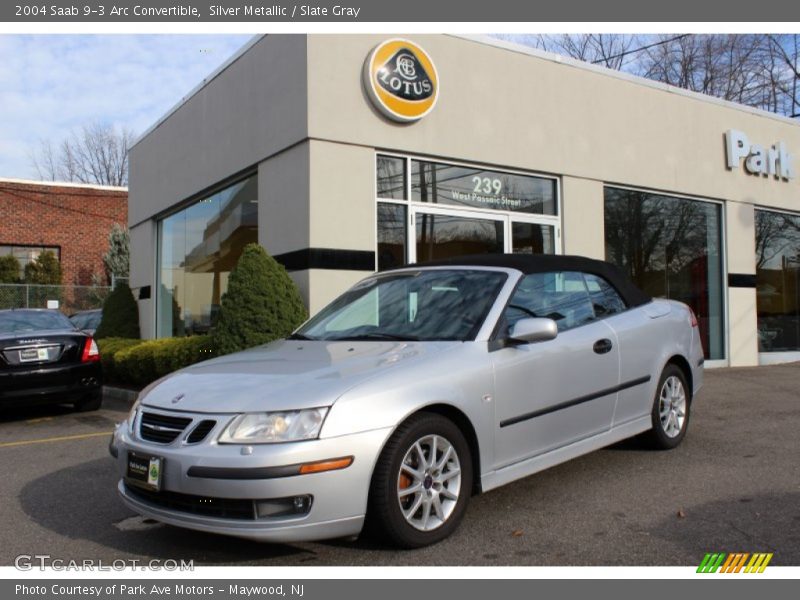 Silver Metallic / Slate Gray 2004 Saab 9-3 Arc Convertible