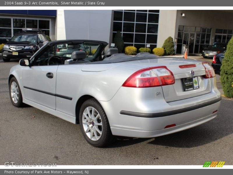 Silver Metallic / Slate Gray 2004 Saab 9-3 Arc Convertible