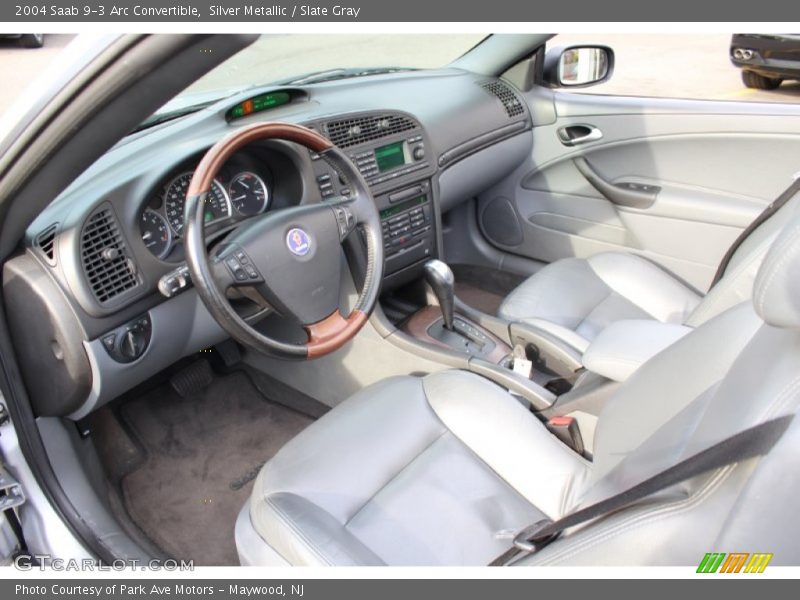 Silver Metallic / Slate Gray 2004 Saab 9-3 Arc Convertible