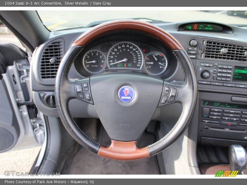 Silver Metallic / Slate Gray 2004 Saab 9-3 Arc Convertible