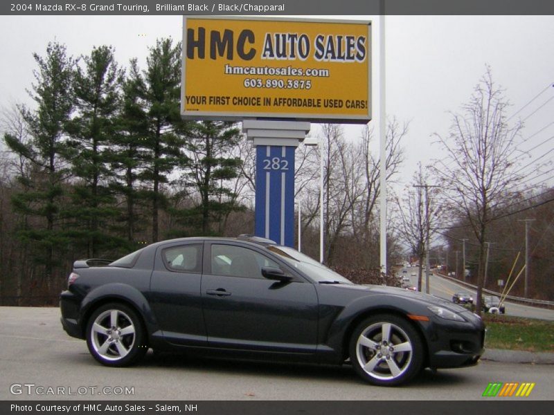 Brilliant Black / Black/Chapparal 2004 Mazda RX-8 Grand Touring