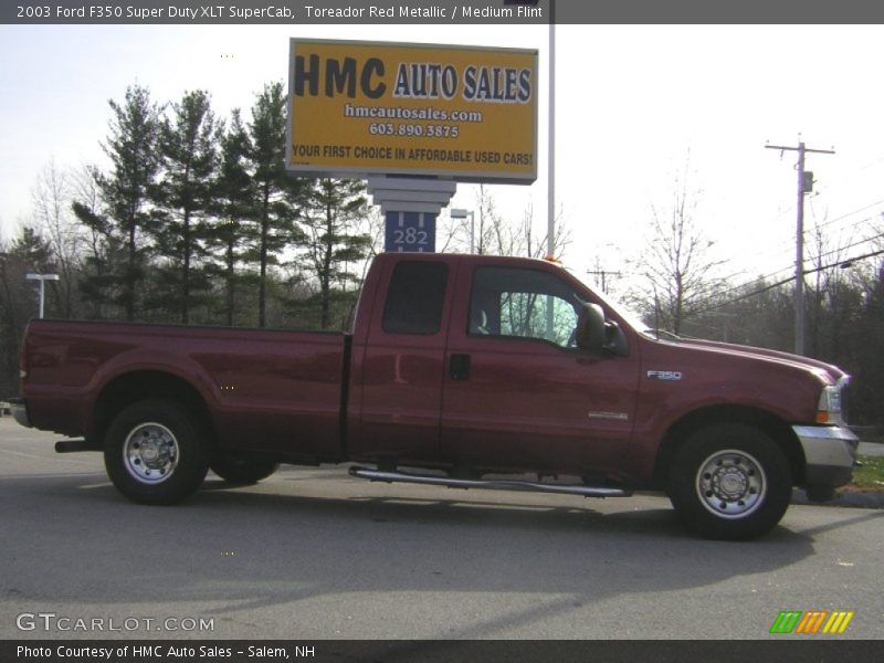 Toreador Red Metallic / Medium Flint 2003 Ford F350 Super Duty XLT SuperCab
