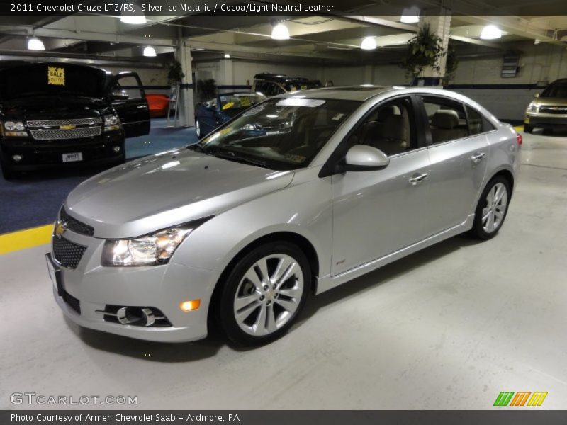 Silver Ice Metallic / Cocoa/Light Neutral Leather 2011 Chevrolet Cruze LTZ/RS