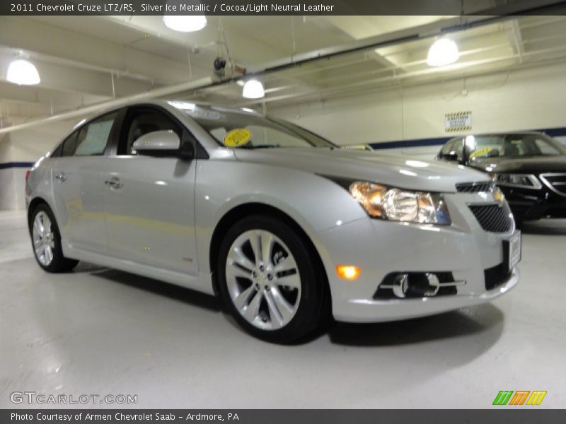 Silver Ice Metallic / Cocoa/Light Neutral Leather 2011 Chevrolet Cruze LTZ/RS
