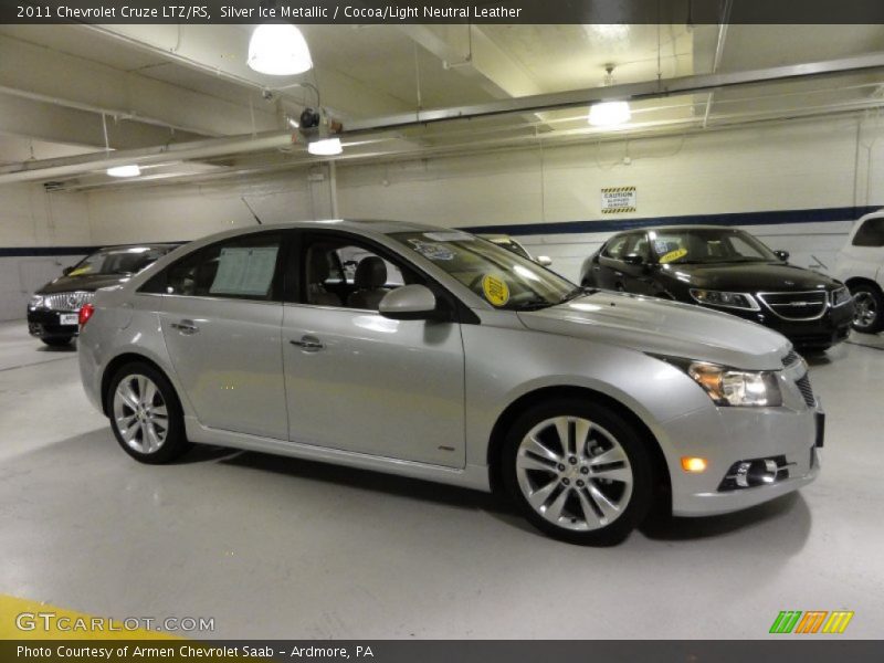 Silver Ice Metallic / Cocoa/Light Neutral Leather 2011 Chevrolet Cruze LTZ/RS