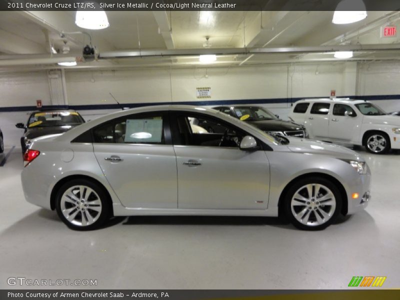Silver Ice Metallic / Cocoa/Light Neutral Leather 2011 Chevrolet Cruze LTZ/RS