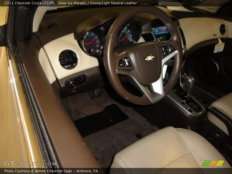 Silver Ice Metallic / Cocoa/Light Neutral Leather 2011 Chevrolet Cruze LTZ/RS