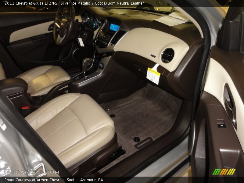 Silver Ice Metallic / Cocoa/Light Neutral Leather 2011 Chevrolet Cruze LTZ/RS