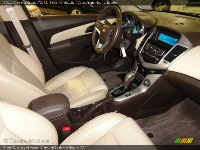 Silver Ice Metallic / Cocoa/Light Neutral Leather 2011 Chevrolet Cruze LTZ/RS