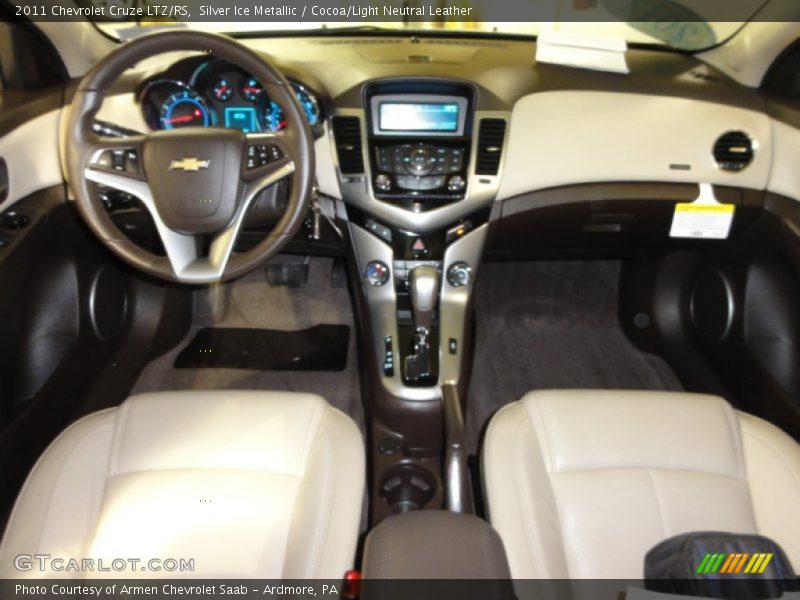 Silver Ice Metallic / Cocoa/Light Neutral Leather 2011 Chevrolet Cruze LTZ/RS