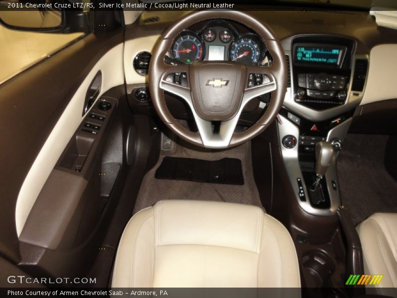 Silver Ice Metallic / Cocoa/Light Neutral Leather 2011 Chevrolet Cruze LTZ/RS