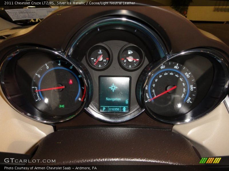 Silver Ice Metallic / Cocoa/Light Neutral Leather 2011 Chevrolet Cruze LTZ/RS