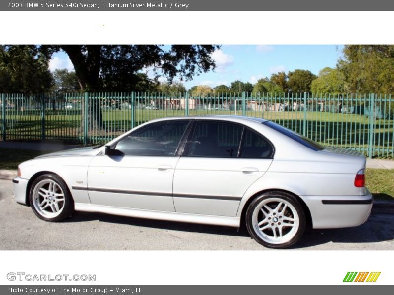 Titanium Silver Metallic / Grey 2003 BMW 5 Series 540i Sedan