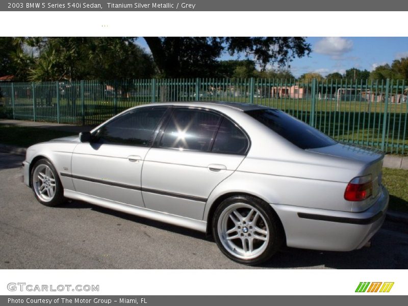 Titanium Silver Metallic / Grey 2003 BMW 5 Series 540i Sedan