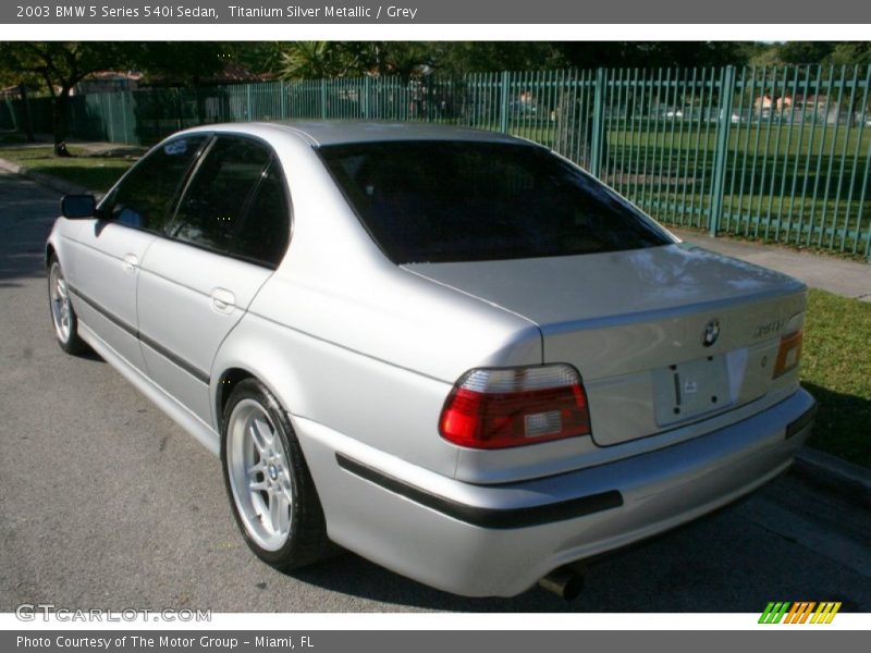 Titanium Silver Metallic / Grey 2003 BMW 5 Series 540i Sedan