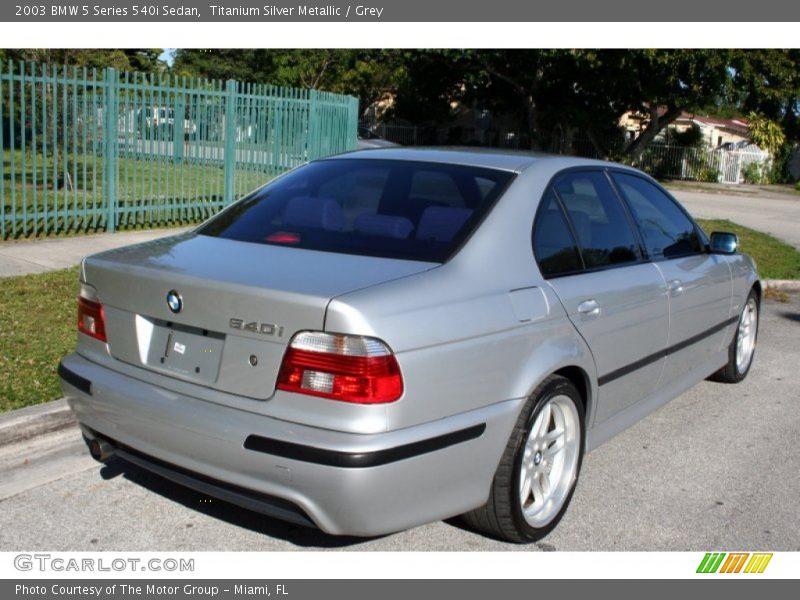 Titanium Silver Metallic / Grey 2003 BMW 5 Series 540i Sedan