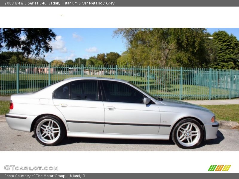 Titanium Silver Metallic / Grey 2003 BMW 5 Series 540i Sedan