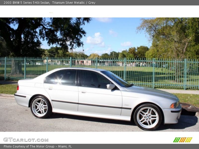 Titanium Silver Metallic / Grey 2003 BMW 5 Series 540i Sedan