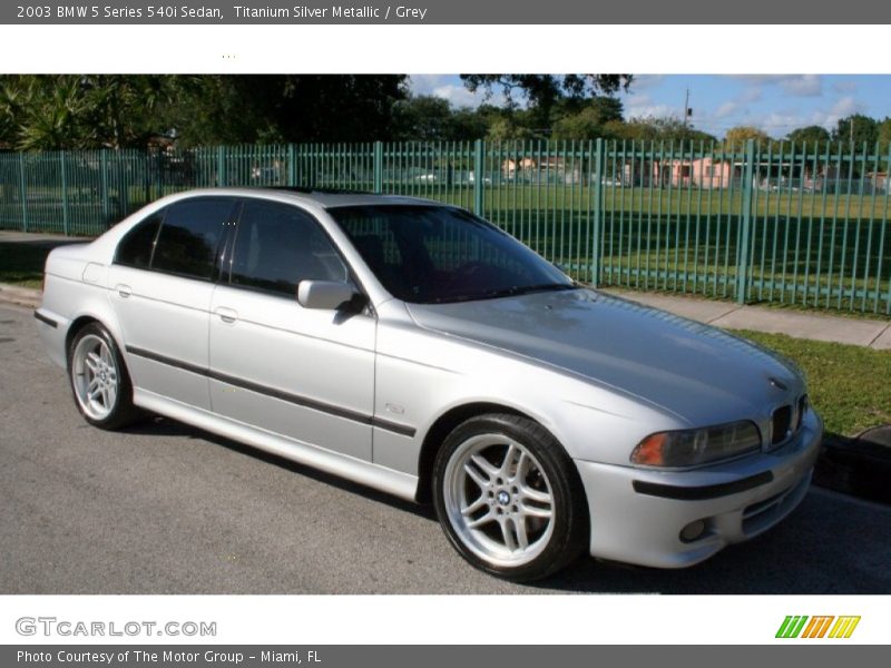 Titanium Silver Metallic / Grey 2003 BMW 5 Series 540i Sedan