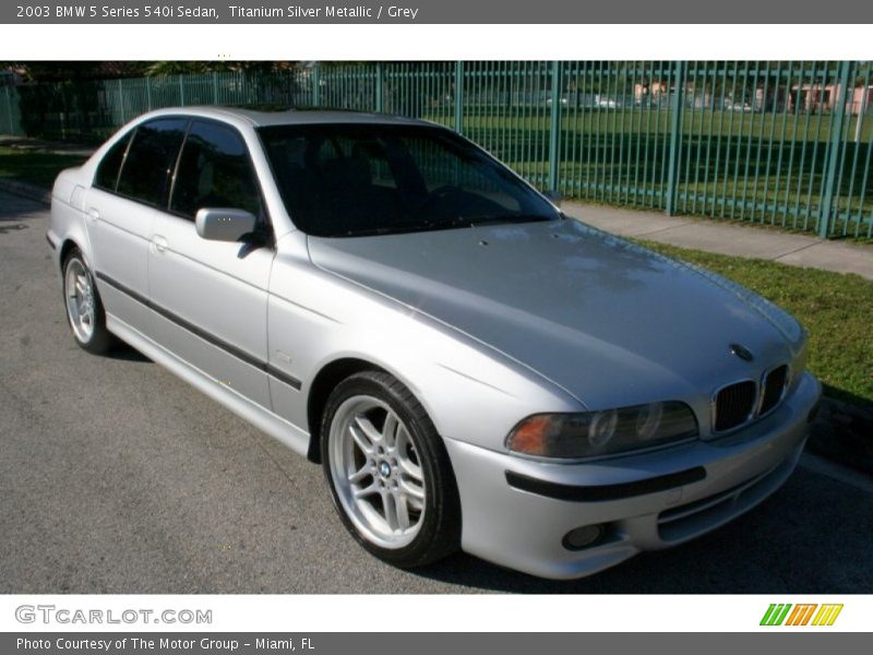 Titanium Silver Metallic / Grey 2003 BMW 5 Series 540i Sedan