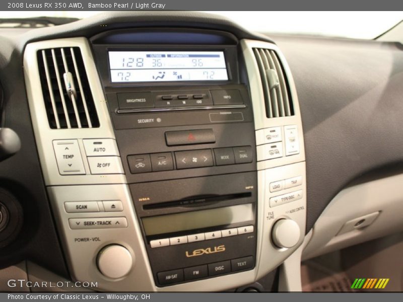 Bamboo Pearl / Light Gray 2008 Lexus RX 350 AWD