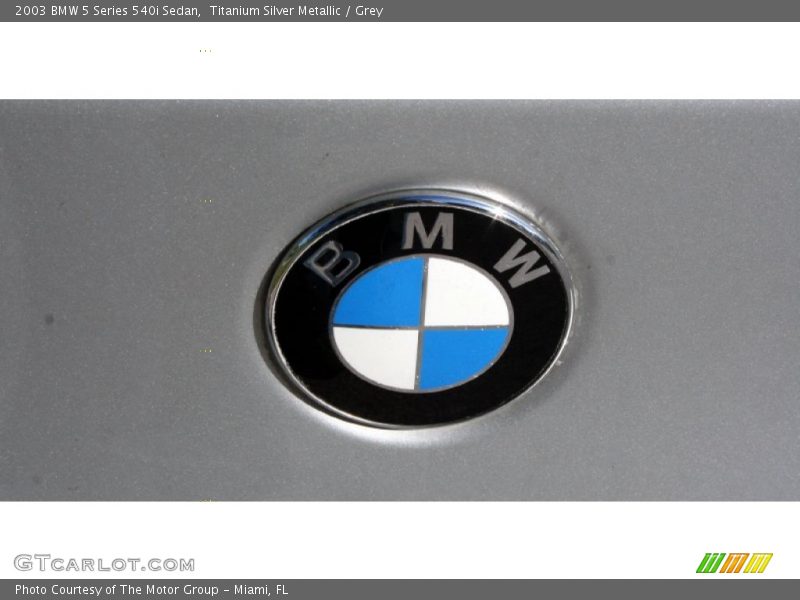 Titanium Silver Metallic / Grey 2003 BMW 5 Series 540i Sedan