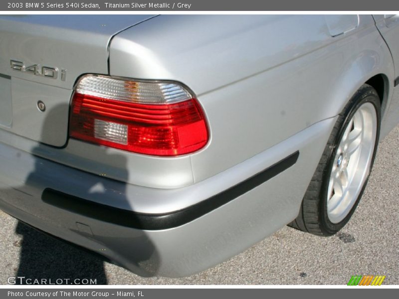 Titanium Silver Metallic / Grey 2003 BMW 5 Series 540i Sedan
