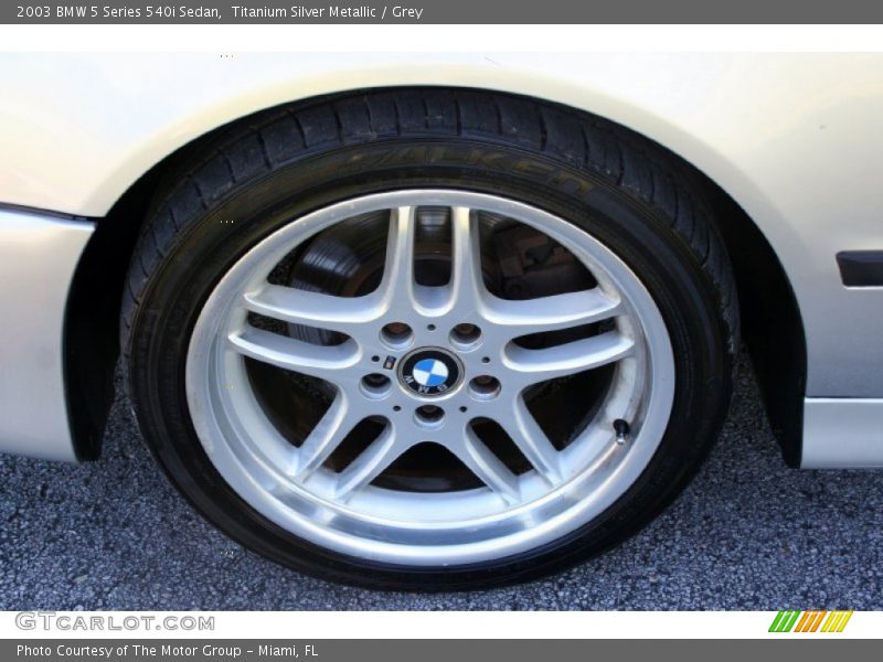 Titanium Silver Metallic / Grey 2003 BMW 5 Series 540i Sedan