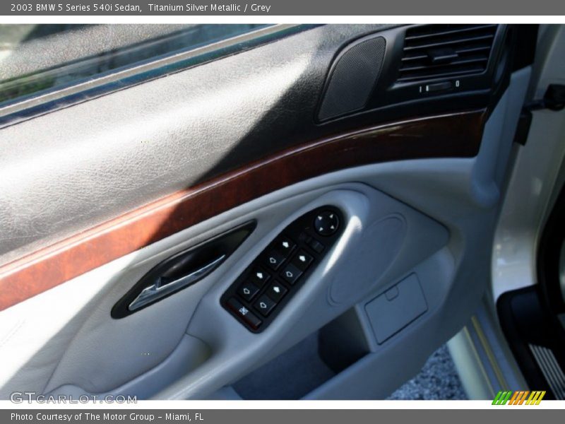 Titanium Silver Metallic / Grey 2003 BMW 5 Series 540i Sedan