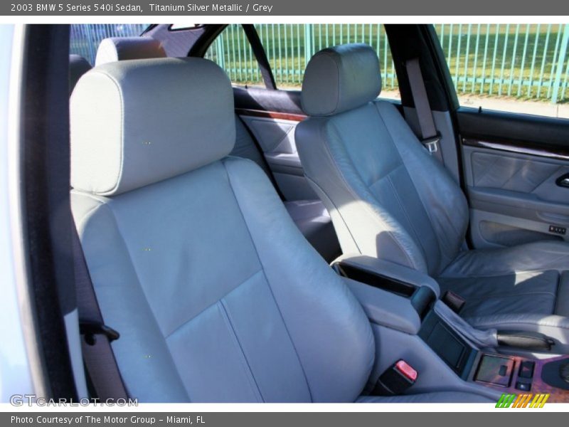 Titanium Silver Metallic / Grey 2003 BMW 5 Series 540i Sedan