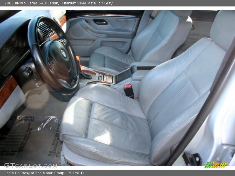 Titanium Silver Metallic / Grey 2003 BMW 5 Series 540i Sedan