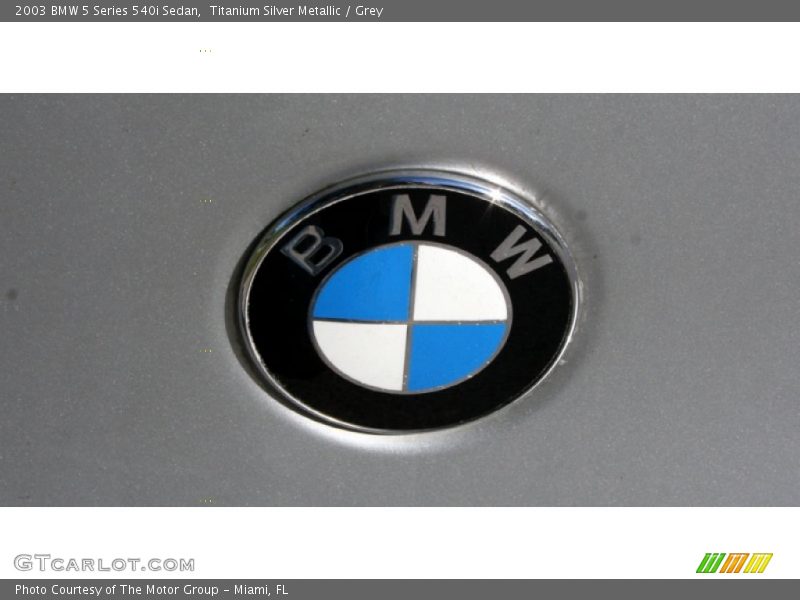 Titanium Silver Metallic / Grey 2003 BMW 5 Series 540i Sedan