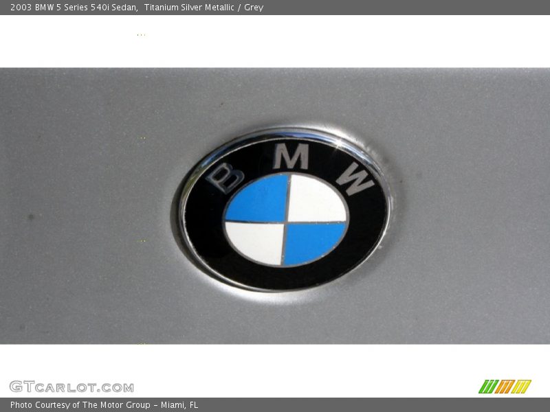 Titanium Silver Metallic / Grey 2003 BMW 5 Series 540i Sedan