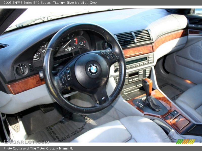 Titanium Silver Metallic / Grey 2003 BMW 5 Series 540i Sedan