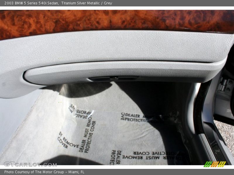 Titanium Silver Metallic / Grey 2003 BMW 5 Series 540i Sedan