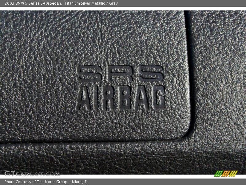 Titanium Silver Metallic / Grey 2003 BMW 5 Series 540i Sedan