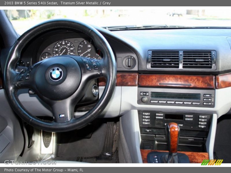 Titanium Silver Metallic / Grey 2003 BMW 5 Series 540i Sedan