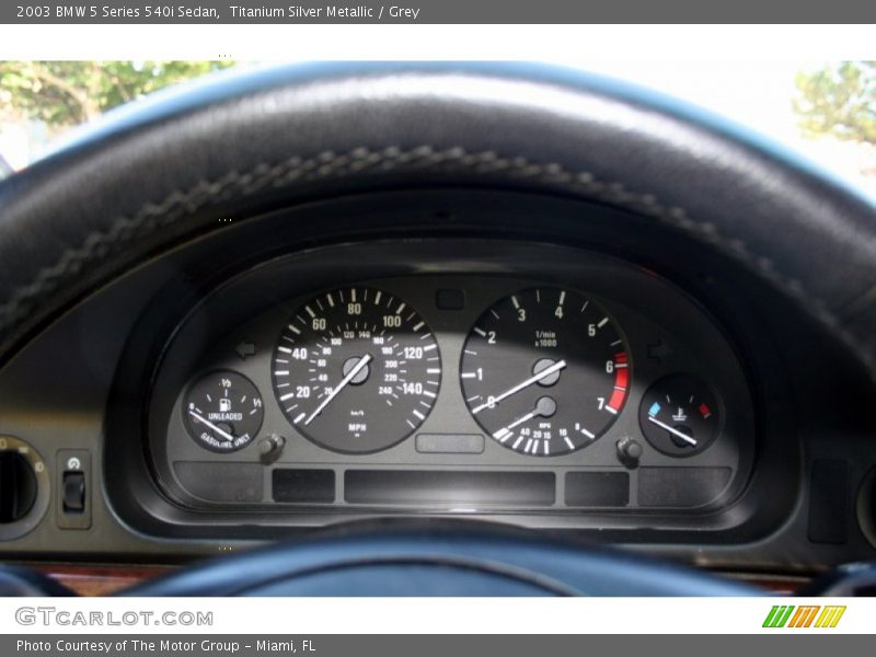 Titanium Silver Metallic / Grey 2003 BMW 5 Series 540i Sedan