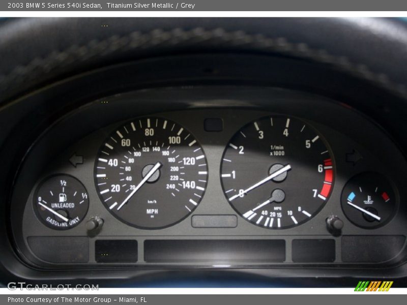 Titanium Silver Metallic / Grey 2003 BMW 5 Series 540i Sedan