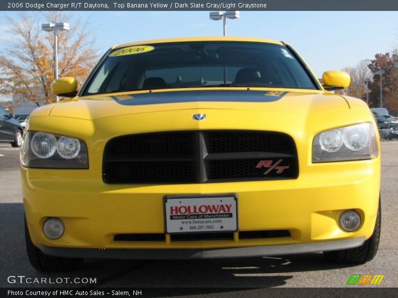 Top Banana Yellow / Dark Slate Gray/Light Graystone 2006 Dodge Charger R/T Daytona