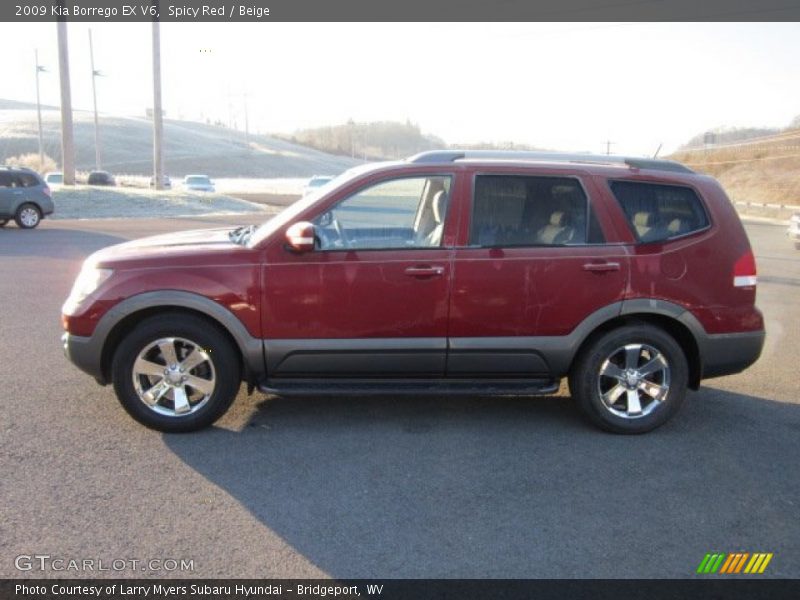 Spicy Red / Beige 2009 Kia Borrego EX V6