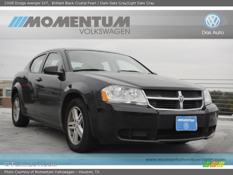 Brilliant Black Crystal Pearl / Dark Slate Gray/Light Slate Gray 2008 Dodge Avenger SXT