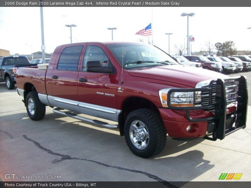 Inferno Red Crystal Pearl / Medium Slate Gray 2006 Dodge Ram 2500 Laramie Mega Cab 4x4