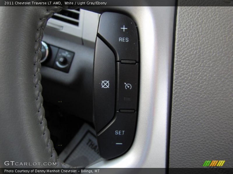 White / Light Gray/Ebony 2011 Chevrolet Traverse LT AWD