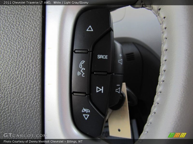 White / Light Gray/Ebony 2011 Chevrolet Traverse LT AWD