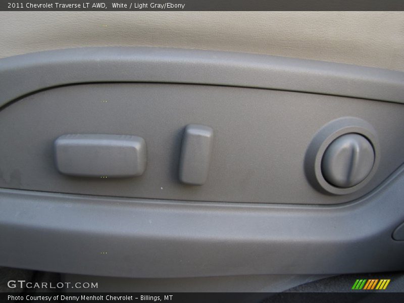 White / Light Gray/Ebony 2011 Chevrolet Traverse LT AWD